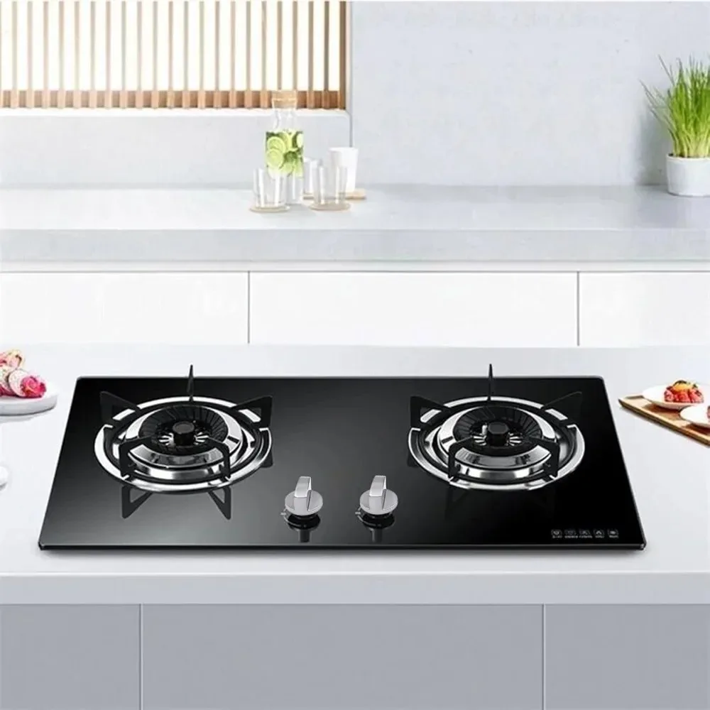 1/2Pc Stove Control Knobs,Metal Range Burner Switch Button Universal for Kitchen Cooktop,Alloy Gas-Stove Knob Cooker Accessories