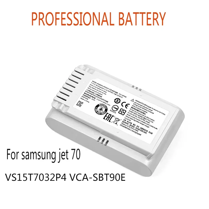 For Samsung vacuum cleaner battery 21.6V jet70 VS15T7032P4 VCA-SBT90E 5000mAh Long endurance capability Batteries