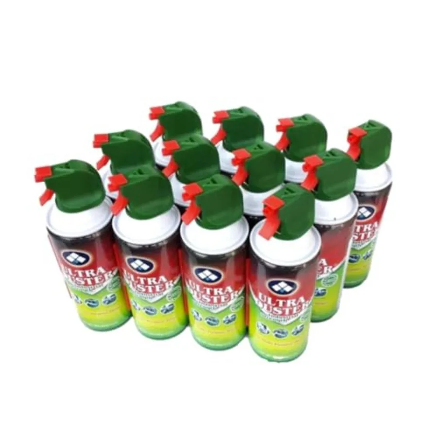 

Industrial Strength Compressed Air Duster Cleaner 10 oz. 12/Pack for Precision Cleaning of Electronics Machinery and Hard-to-Re