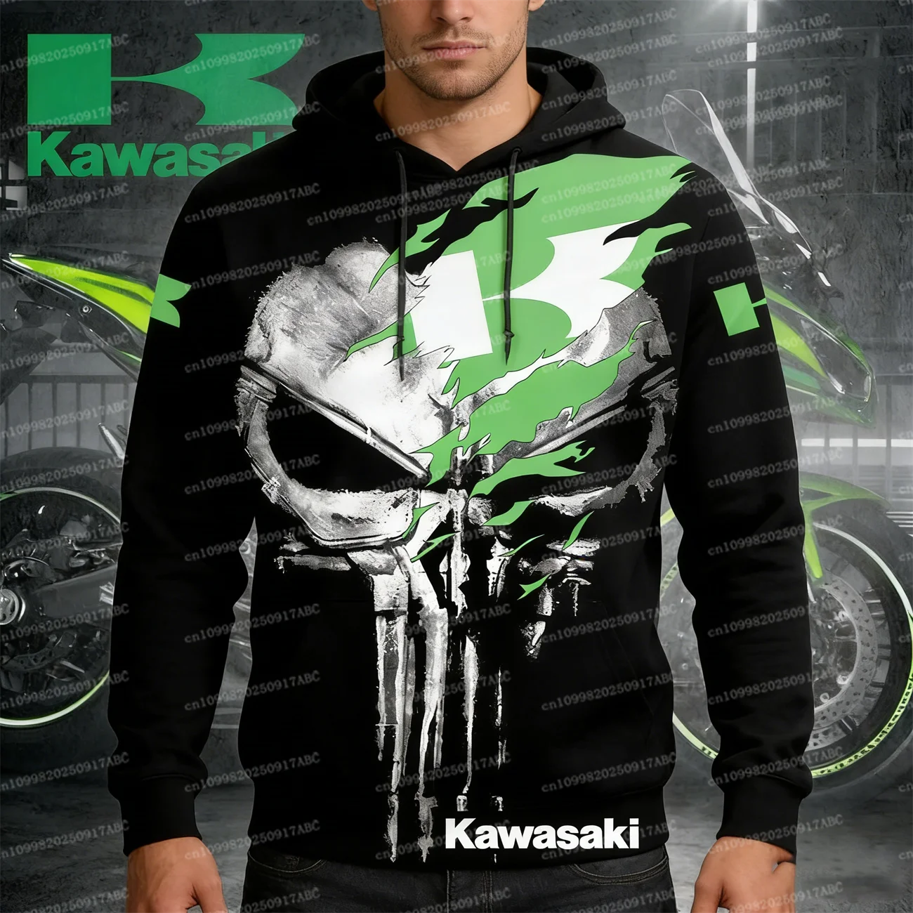 

（Kawasaki ）Men's Sports Hoodie Sweatshirt Kawasaki Racing Suit Street Motorcycle Jersey Road Cycling Ropa Hombre Women Hoodie
