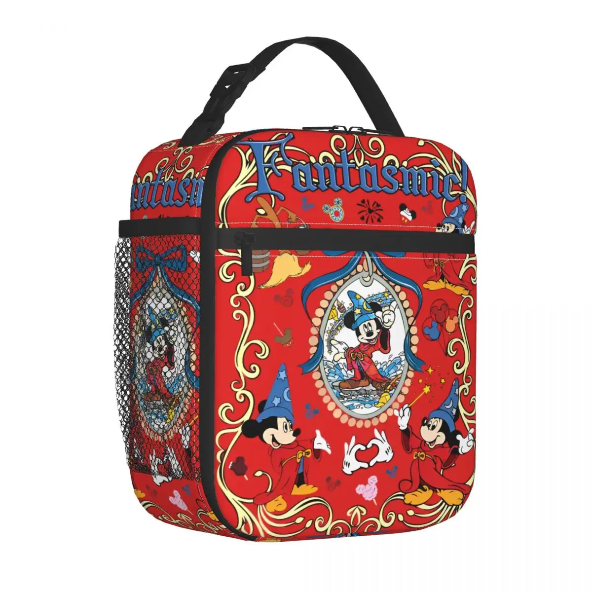 

Colors Mickey Magical Insulated Lunch Bags Thermal Bag Lunch Container Fantasia Movie Large Tote Lunch Box Food Handbags Picnic