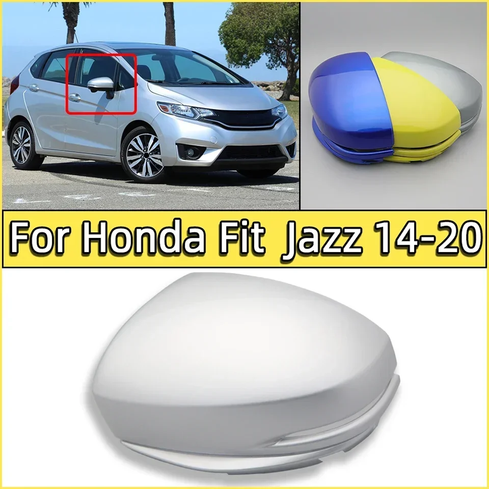 Mirror Cover Cap Shell For Honda Fit Shuttle Jazz GK5 2014 2015 2016 2017 2018 2019 2020 Door Rearview Mirror Housing Painted