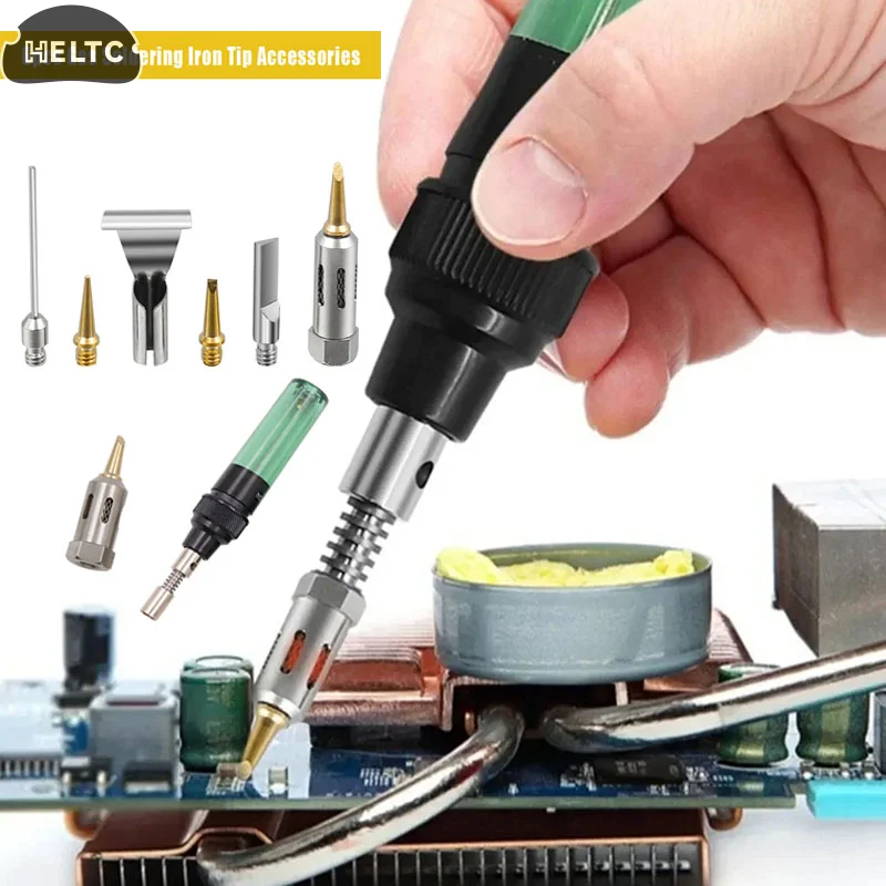 1PCS Plastic Portable Soldering Iron Kit 1300 Celsius Welding Pen Burner Blow Torch Gas Soldering Iron Cordless Butane Tip Tool