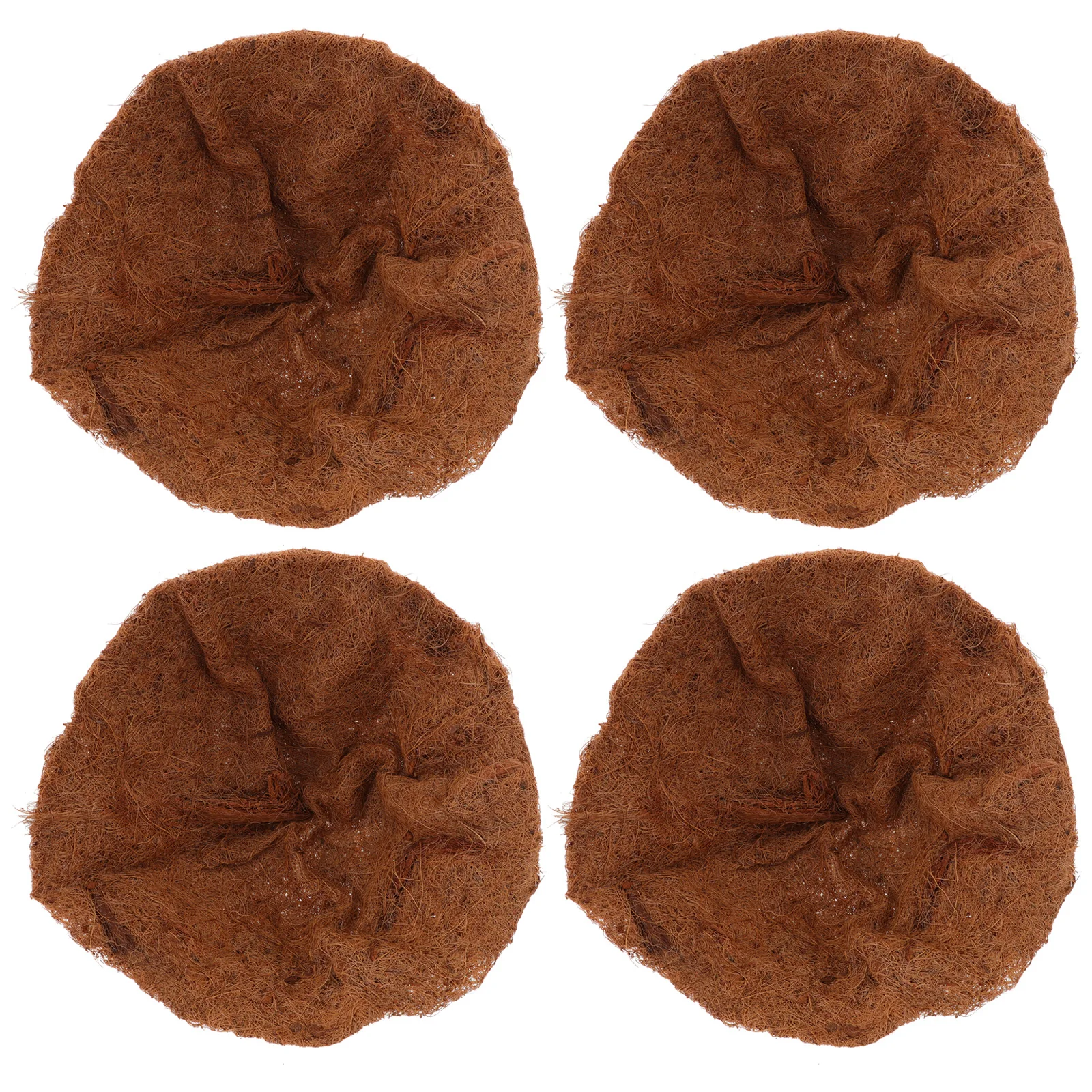 

4Pcs Coconut Fiber Hanging Basket Liners Breathable Hydrophobic Flower Pot Liners for Plant Growth Replacement