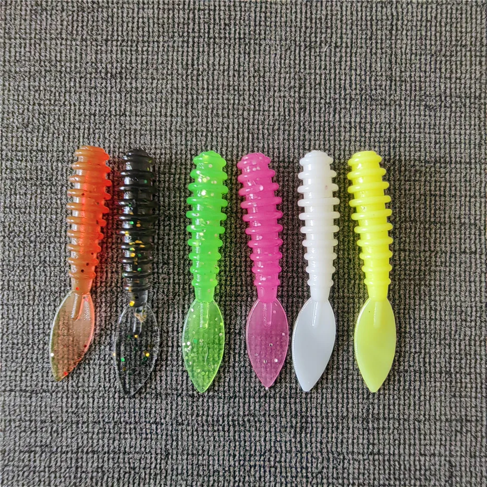MUKUN 20pcs Wobblers mini Ocean Rock Fishing Soft Lures Rubber Soft Baits 3.5cm Soft Worm Artificial Baits Bass Silicone Fish
