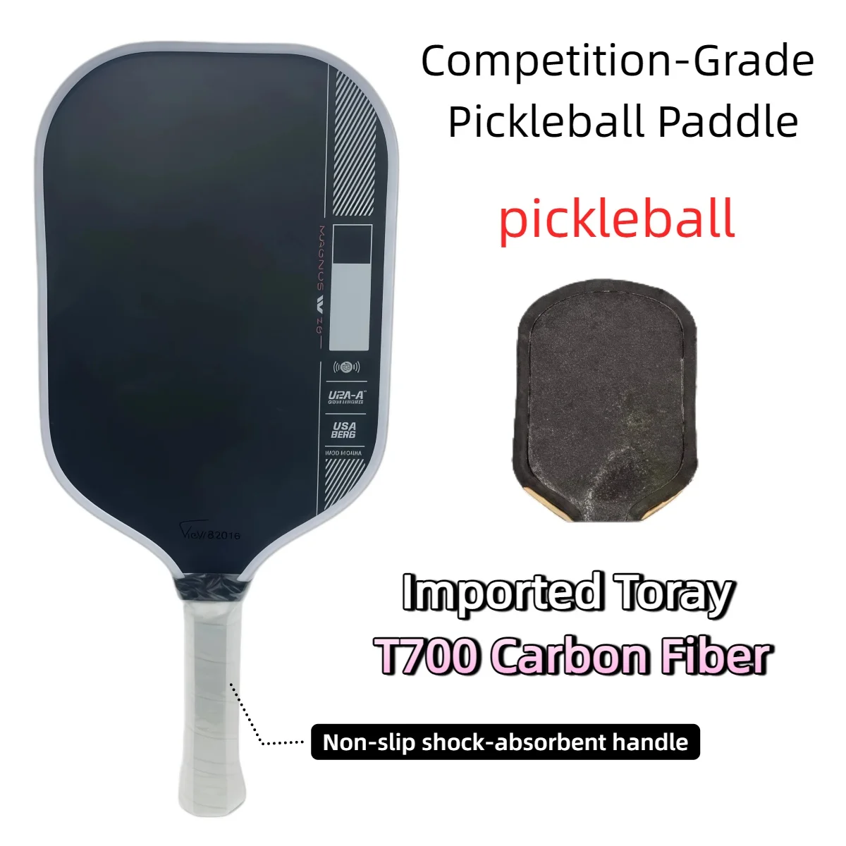 

Brand Factory Pickleball Paddle PRO IV Carbon Fiber GEN4 Core Full Set