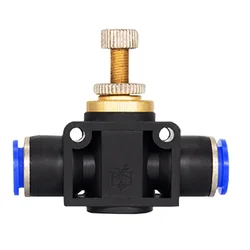 Pneumatic Ball Valve Quick Fitting 4 6mm 8mm 10mm 12mm Compressor Air Hose Water Tube Needle Adjust Flow Control Crane Coupling