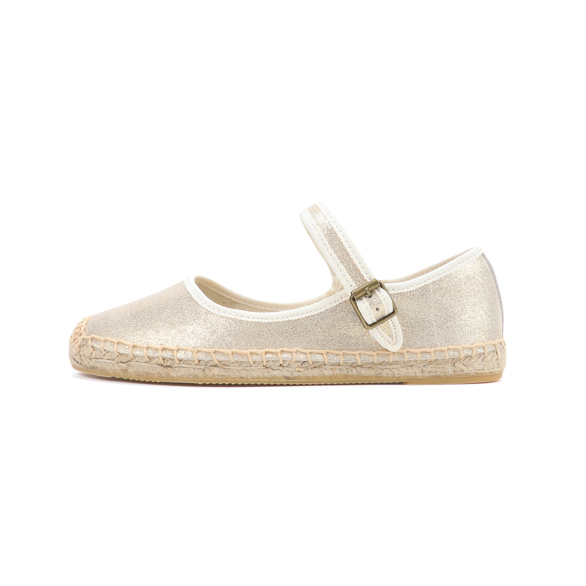 Stylish Mary Jane Espadrilles Women's Flat Shoes with Breathable Canvas Upper Ladies Loafers