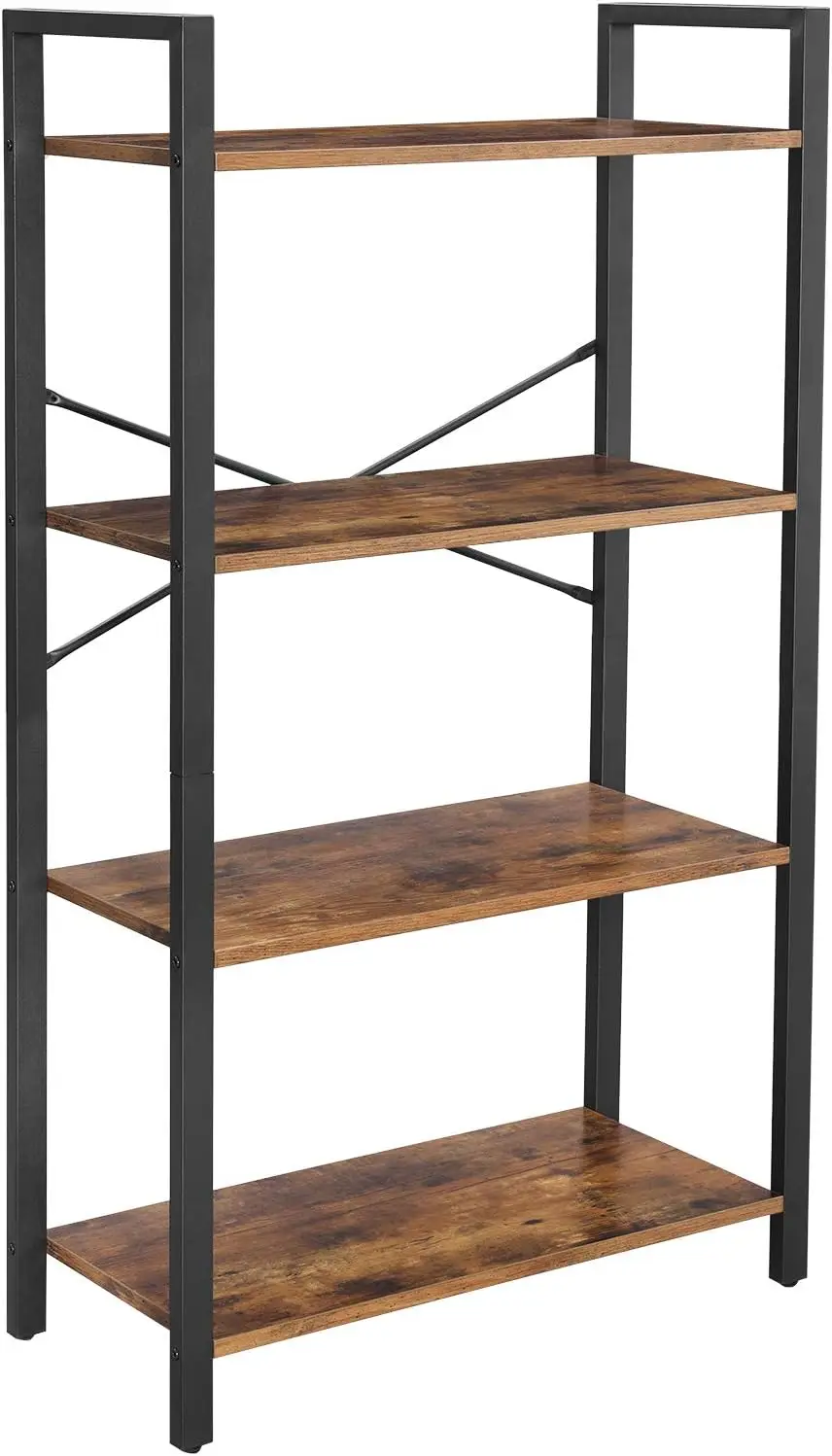 

VASAGLE 4-Tier Tall Bookshelf, Bookcase with Steel Frame,Book Shelf for Living Room,Home Office, Study,11.8 x 25.9 x 47.2 Inches