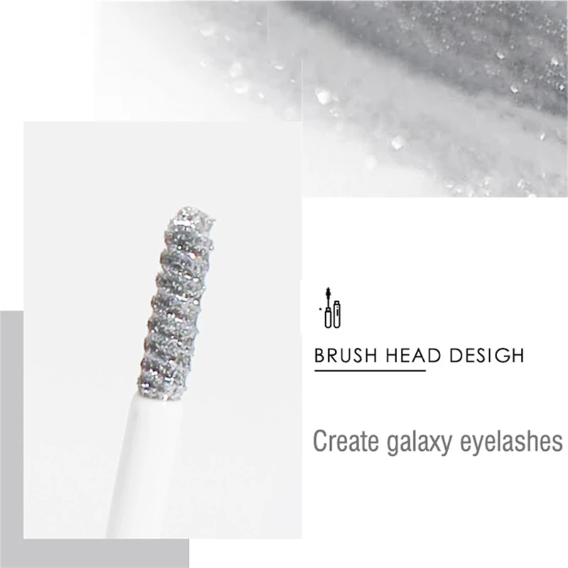 Mascara Glitter diamante Quick Dry Water Drop Makeup trucco duraturo impermeabile Curling Mascara lucido ciglia luccicante