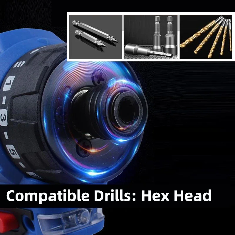Brushless Screwdriver Lithium Electric Drill Screwdriver 16.8V Hand-held Rechargeable Electric Tool Torque Drill Multi-function