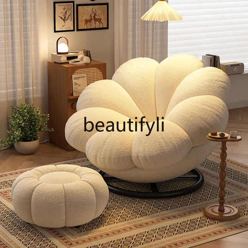 

Lazy sofa can lie down and sleep 2024 new balcony tatami bedroom rotatable leisure chair