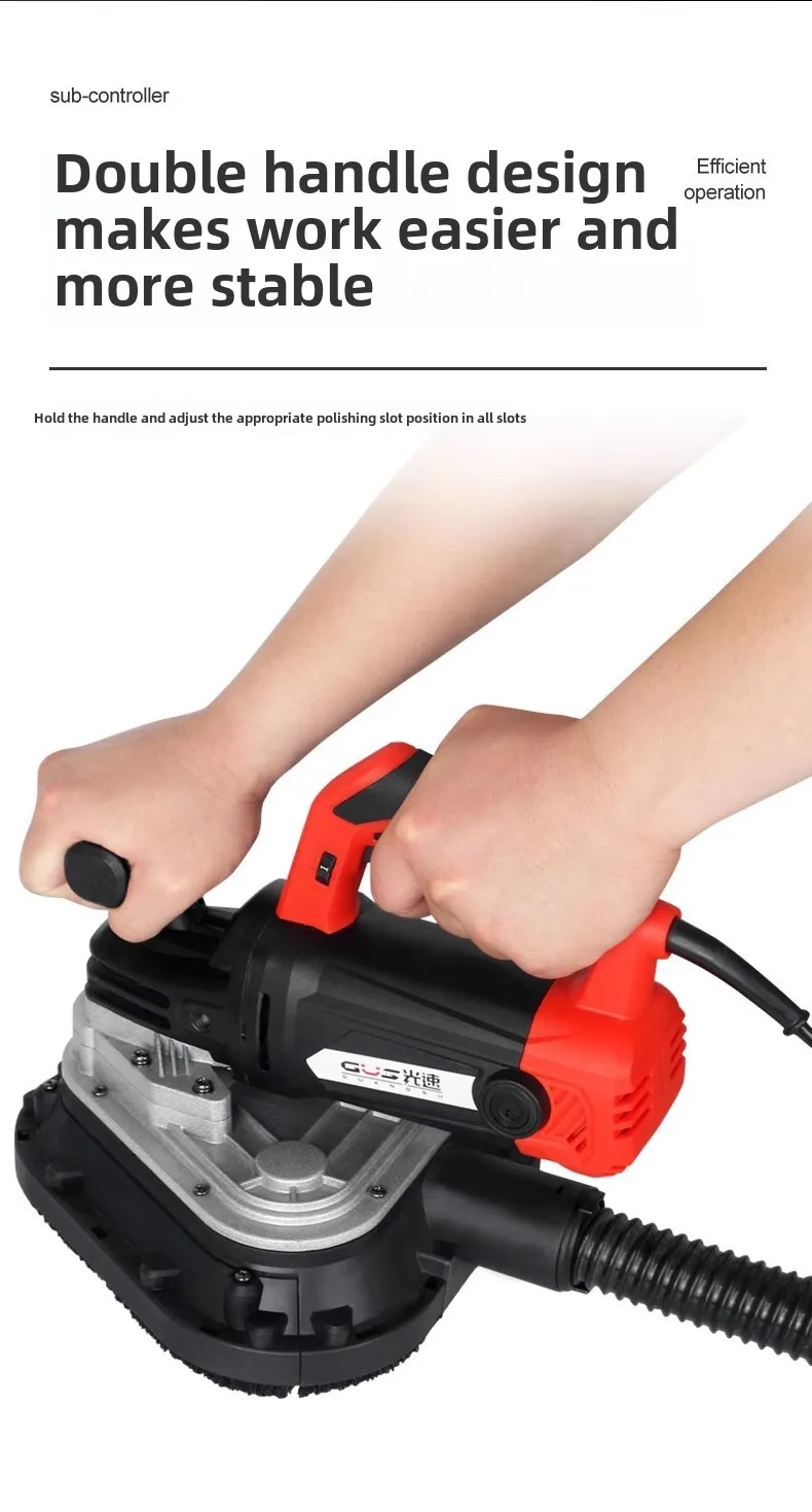 

Light Speed GS-8230 Electric Handheld Floor Polishing Machine Dust-Free Rough Planer for Concrete Cement Concrete Cement