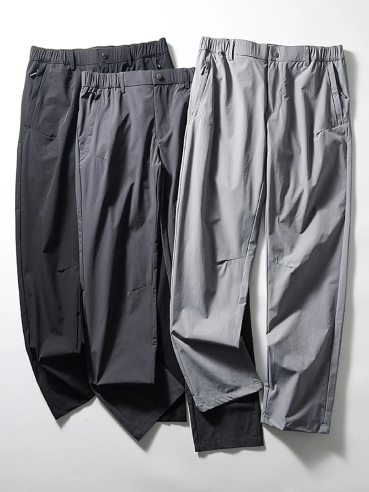 

Мужские летние тонкие быстросохнущие эластичные дышащие водонепроницаемые спортивные повседневные брюки прямого кроя с эластичным поясом и четырехсторонней эластичной тканью