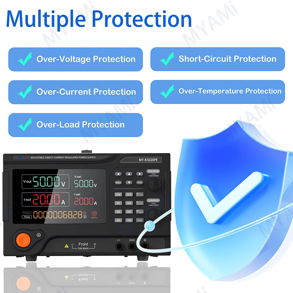 Laboratory programmable dc power supply Output 1000W 0-50V adjustable 0-20A with 4 digital dispaly Lab grade power supply