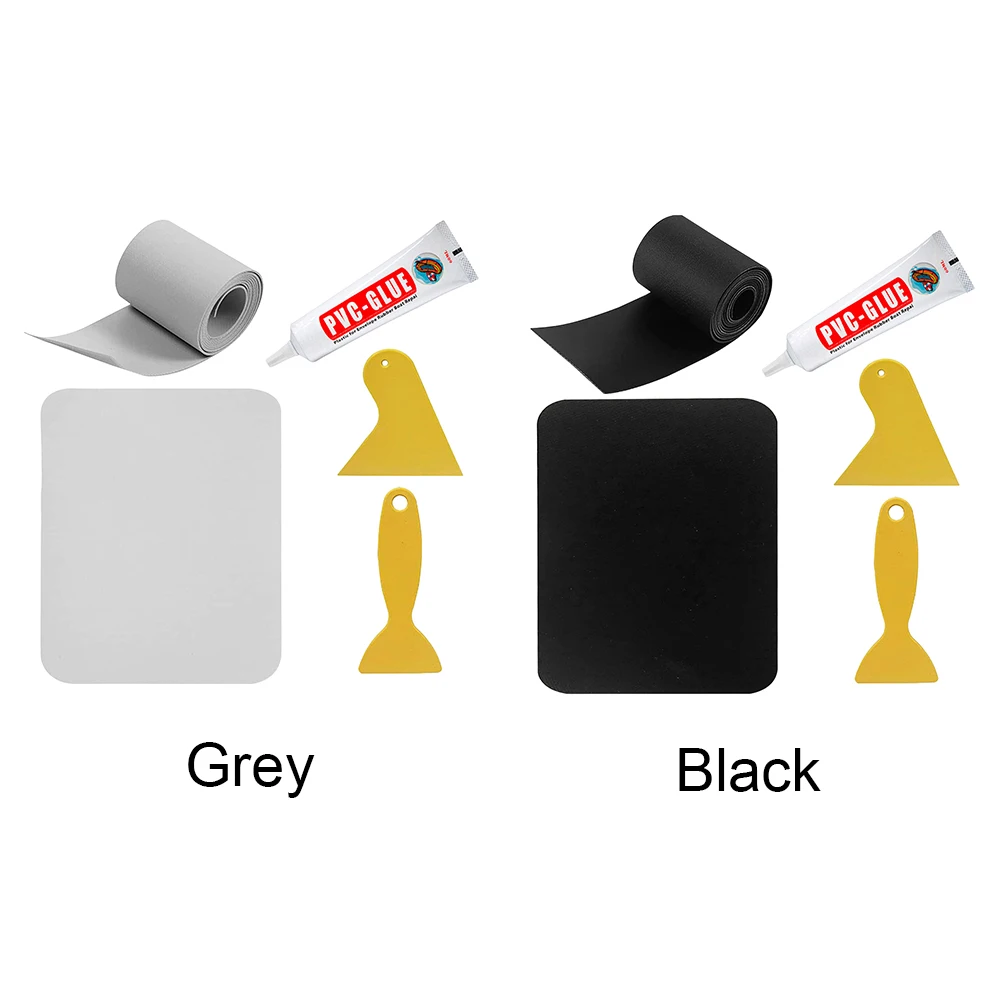 5Pcs/Set Kayak Patches with Glue PVC Inflatable Boat Patches Waterproof Air Beds Repair Patches for Swimming Pools Canoe