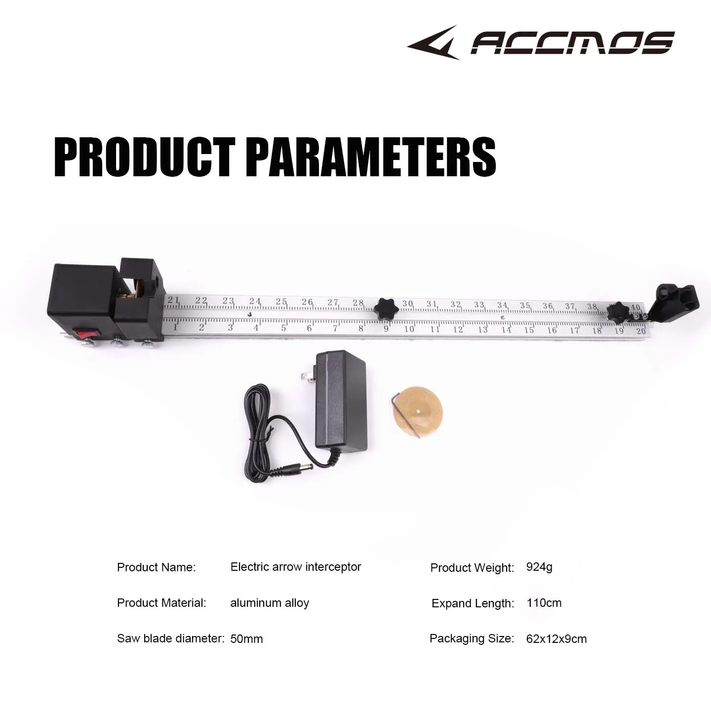 ACCMOS Professionele Elektrische Pijlschacht Snijder Boogschieten Snijgereedschap met Schaalmaat voor Carbon & Aluminium Pijlschachten