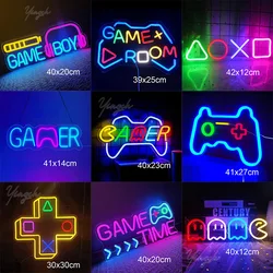 Game Neon Sign LED Lights Game Room Game Logo Neon Decoration Lampe USB Dimmerable Wall Hanging Gamer Bar Party Birthday Gift