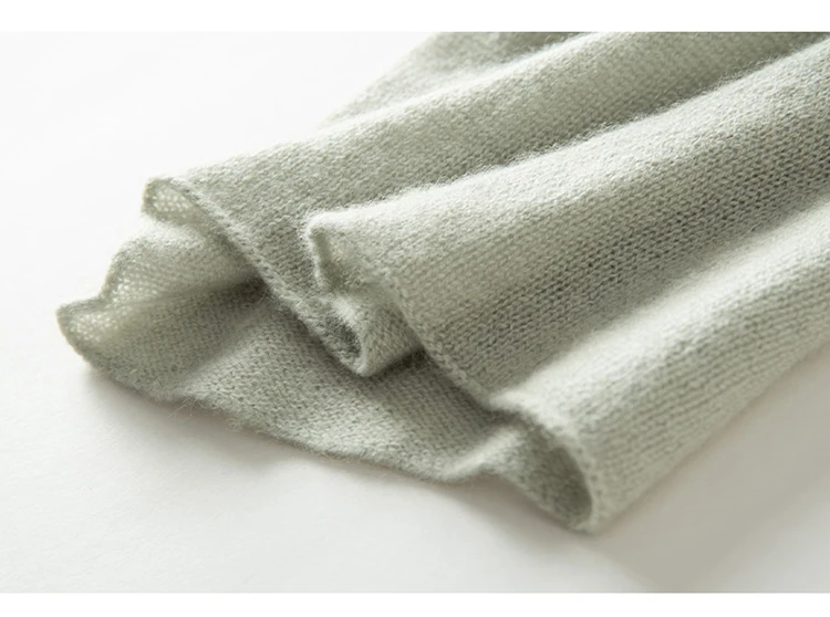 Damen-Schlauchschal aus 100 % Kaschmir, leichter Kamin-Schal, Halsmanschette, wärmer, Wasserfallausschnitt, Schlaufe, weiche Strick-Accessoires für Kinder – Detail 12