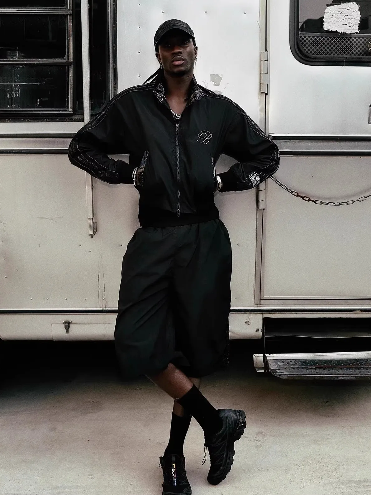 Retro American Zipper Jaet ort Outerwear Women Loose Top Trendy Design Sense Street Sle Polyester Blend Long Sve