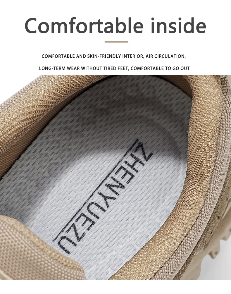 Modische und bequeme Herren-Wanderschuhe mit niedrigem Schnitt, rutschfesten und verschleißfesten gezackten Sohlen, ausgezeichnetem Grip, komfortablem Futter, geeignet für Sport und Freizeit, ideal für Outdoor-Wanderungen, Bergsteigen und Camping. – Detail 6