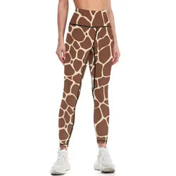Giraffe Spots Animal Print Leggings Women's trousers sport legging gym wear workout clothes for Womens Leggings