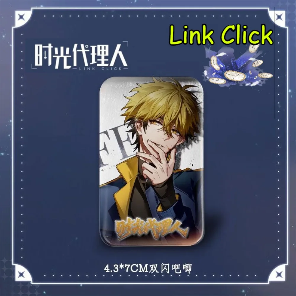 2025 New Link Click Anime Merch Badge Vein Xia Feicheng Hour Rectangular Pendant Backpacks Clothing Accessories Gift for Fan