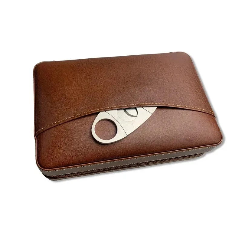 

Cigar Box Zipper Bag 6-pack Convenient Cigar Humidor, Cigarette Case, Smoking Set, Cedar Wood Material Set Smoking Accessories