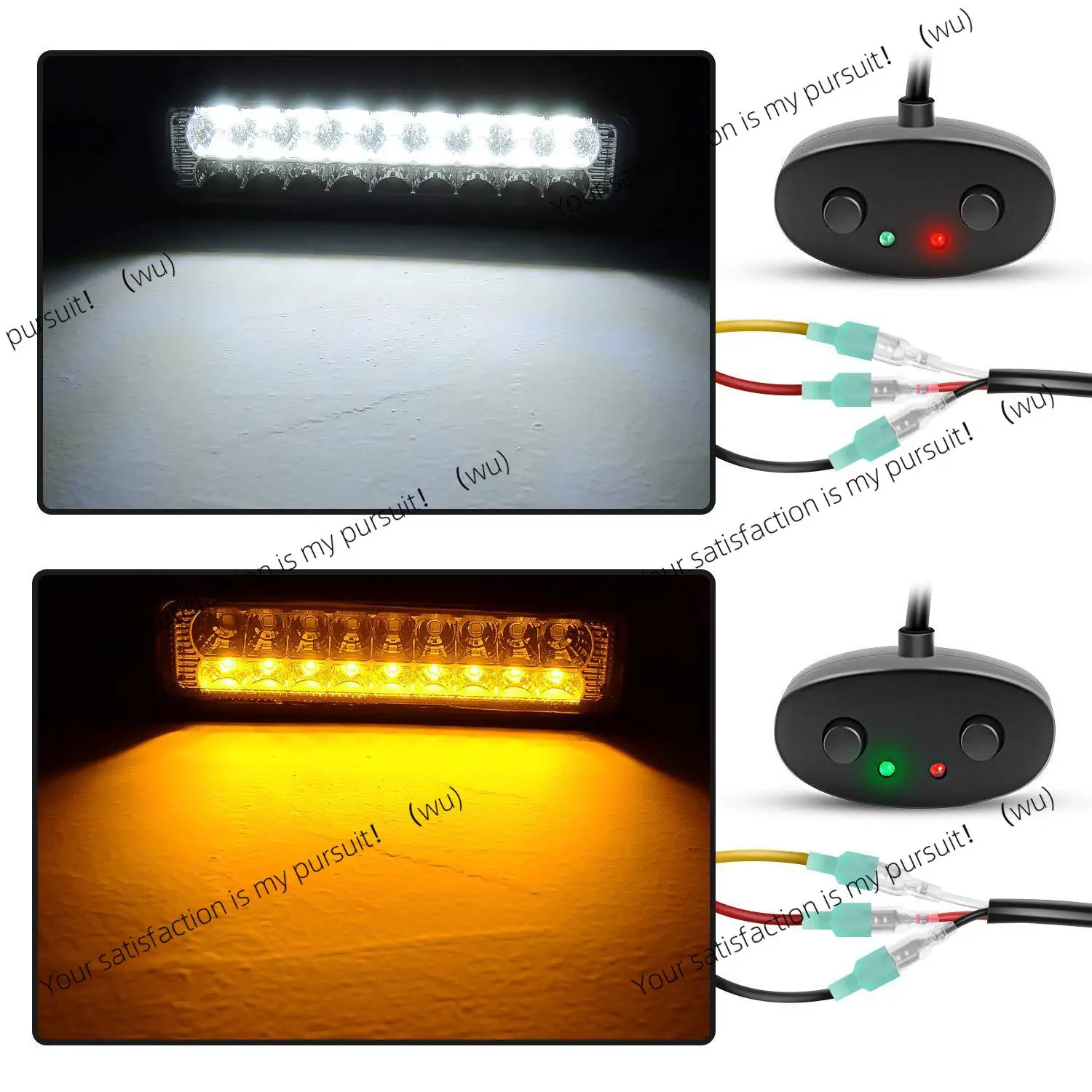 LED work light harness switch off-road vehicle strip light one drag two 2 meters 3 meters switch harness control line group