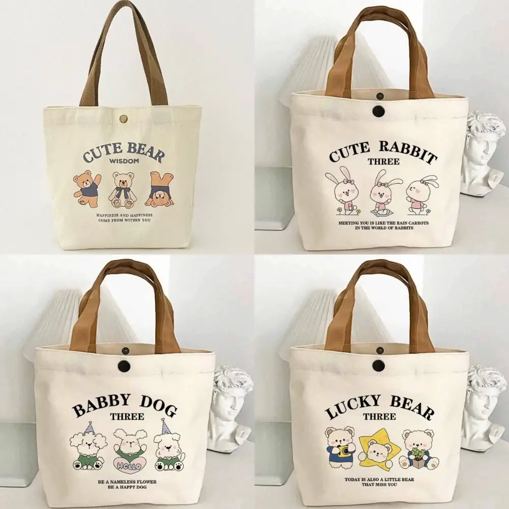 Fashion Rabbit Canvas Bag Cartoon Cat Mini Handbags Big Capacity Canvas Tote Bag Picnic