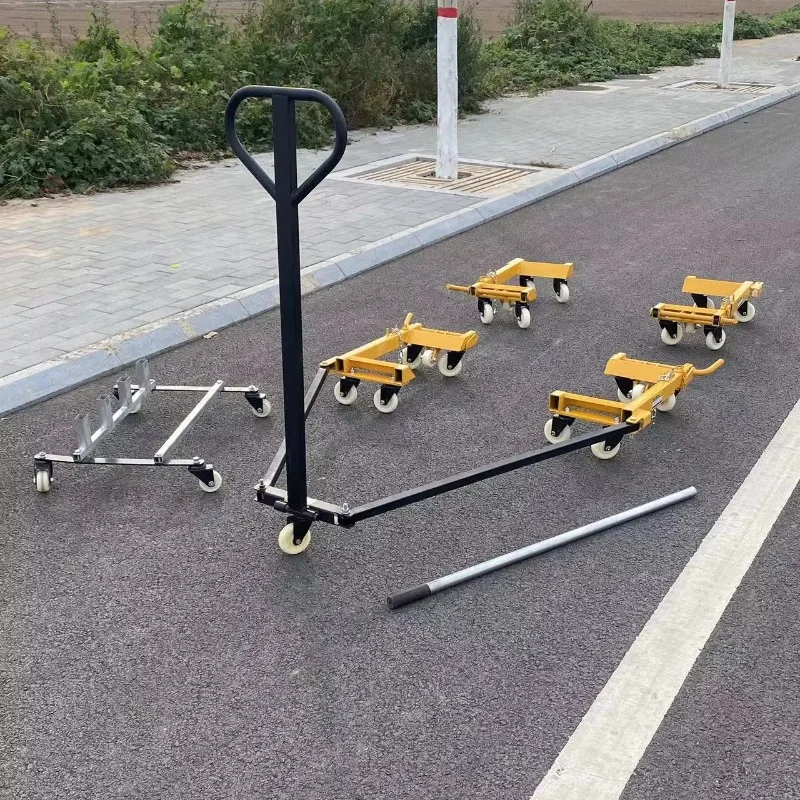 Parking lot vehicles Hydraulic haulers, car moving trolleys with towbars