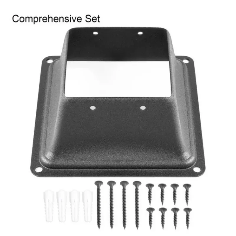 Dek Post Base 5 PCS Post Base Rok 4x4\" (Nyata 3.38x3.38\") Post Support Flange 2.5LBS Deck Post Rok Black Powder-Co