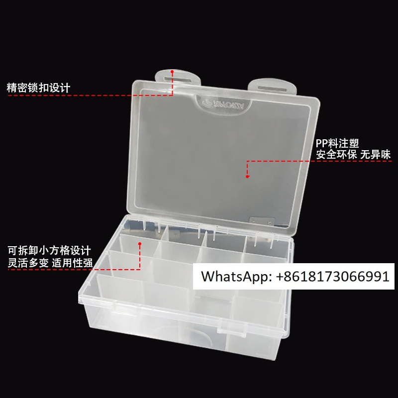 

Taiwan Tuofurui parts partition type plastic parts storage multifunctional component box parts partition box