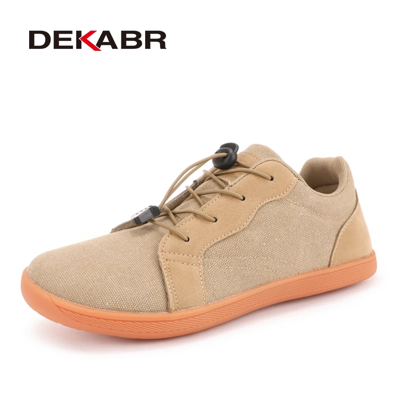 DEKABR Men's Wide Toe Sneakers Genuine Leather Breathable Mesh Lightweight Walking Shoes For Comfort Cushion Daily Wear