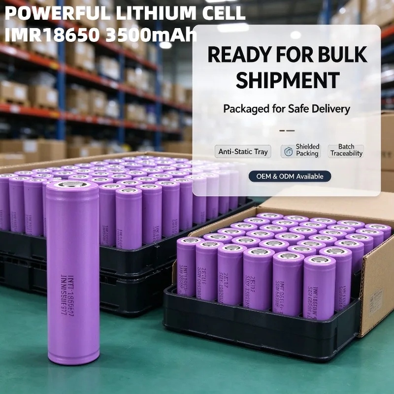 INR18650-35E 18650 Battery 3.7V 3500mAh 25A Anti Thermal Runaway Stable Output Real Capacity Off-Grid Solar Light Lithium Cell