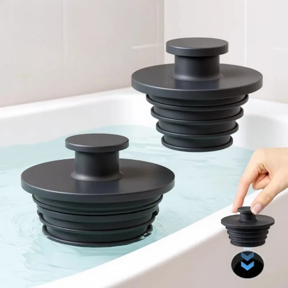 

Silicone Anti Clogging Universal Drain Stopper for Kitchen Sink Bathtub Bathroom Plug Bathtub Replacement Accessories 2PCS