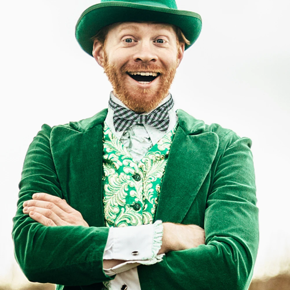 

Children Bow Tie Decoration Kids Green Polyester Boys Clip On Bowtie for St Patrick Day Ties Festive Comfortable Easy