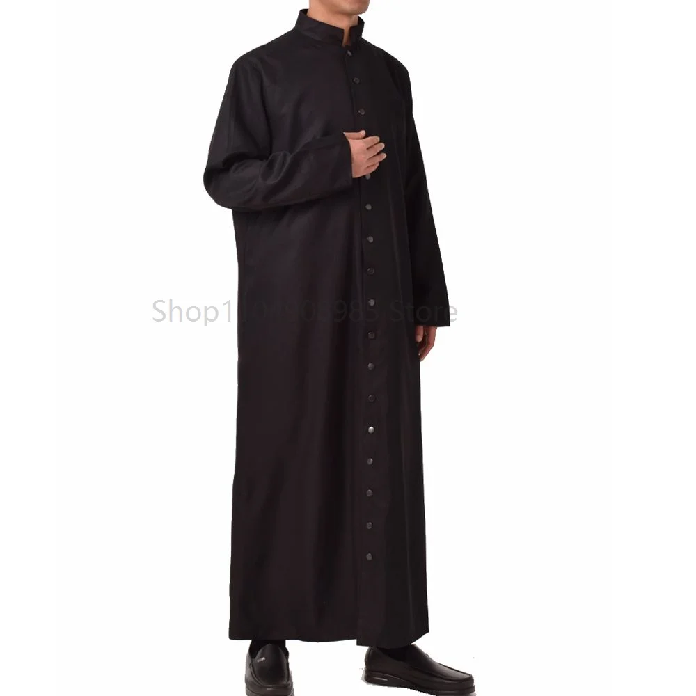 

Medieval Priest Cassock Mens Clergy Robes Church Catholic Clero Pastor Gown Father Costumes Cosplay Uniform