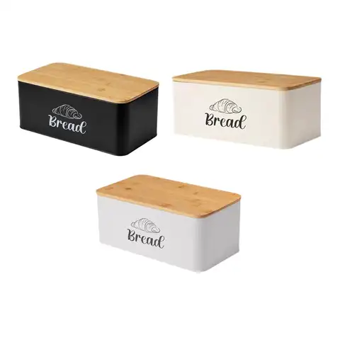 ब्रेड बॉक्स बहुउद्देशीय एकल परत ब्रेड भंडारण कंटेनर ब्रेड कीपर बेक्ड सामान कॉफी शॉप फार्महाउस होम पेस्ट्री के लिए 8 best sales ब्रेड होल्डर - №4