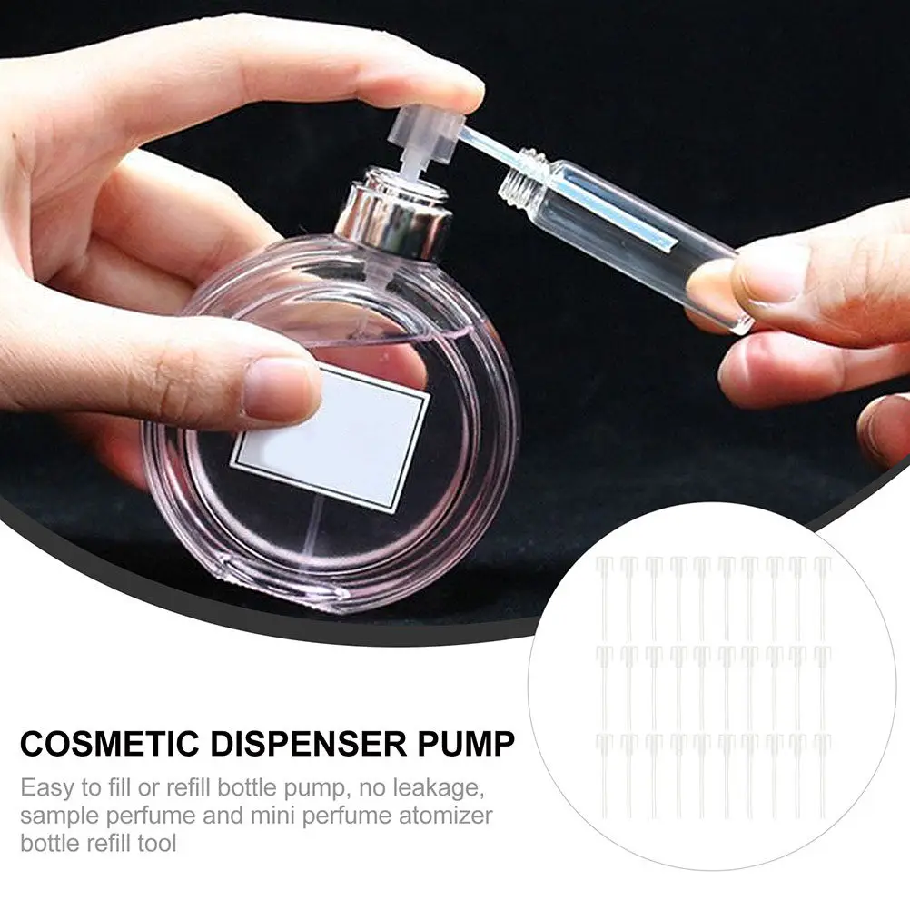 

60Pcs Pump Dispenser Plastic Perfume Refill Tools Lightweight Press Type Bottle Pump Replacement for Travel Perfume Refill Tools