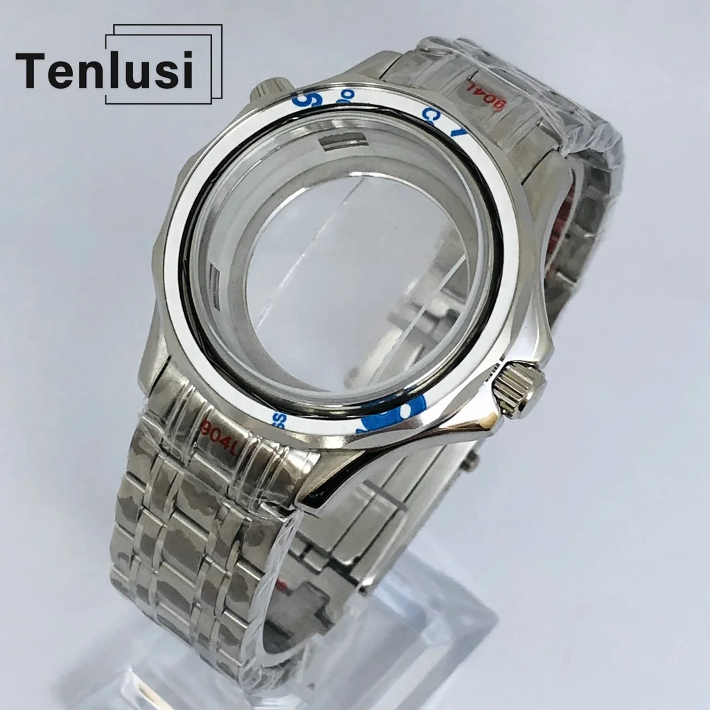 テンルシ-41mm-無菌シルバーアーチ型ガラス時計ケース-ソリッドステンレススチール-nh35-nh34-nh36-nh38-nh39-nh70-nh72モデル対応