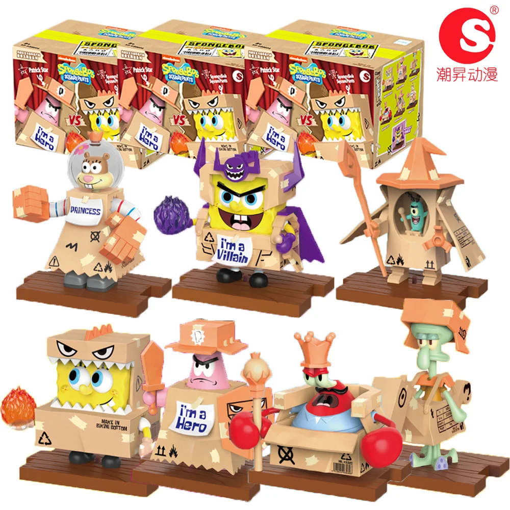 

Genuine Spongebob Squarepants Brave Stage Series Blind Box Patrick Star Adorable Designs Anime Display Ornaments Surprise Gifts