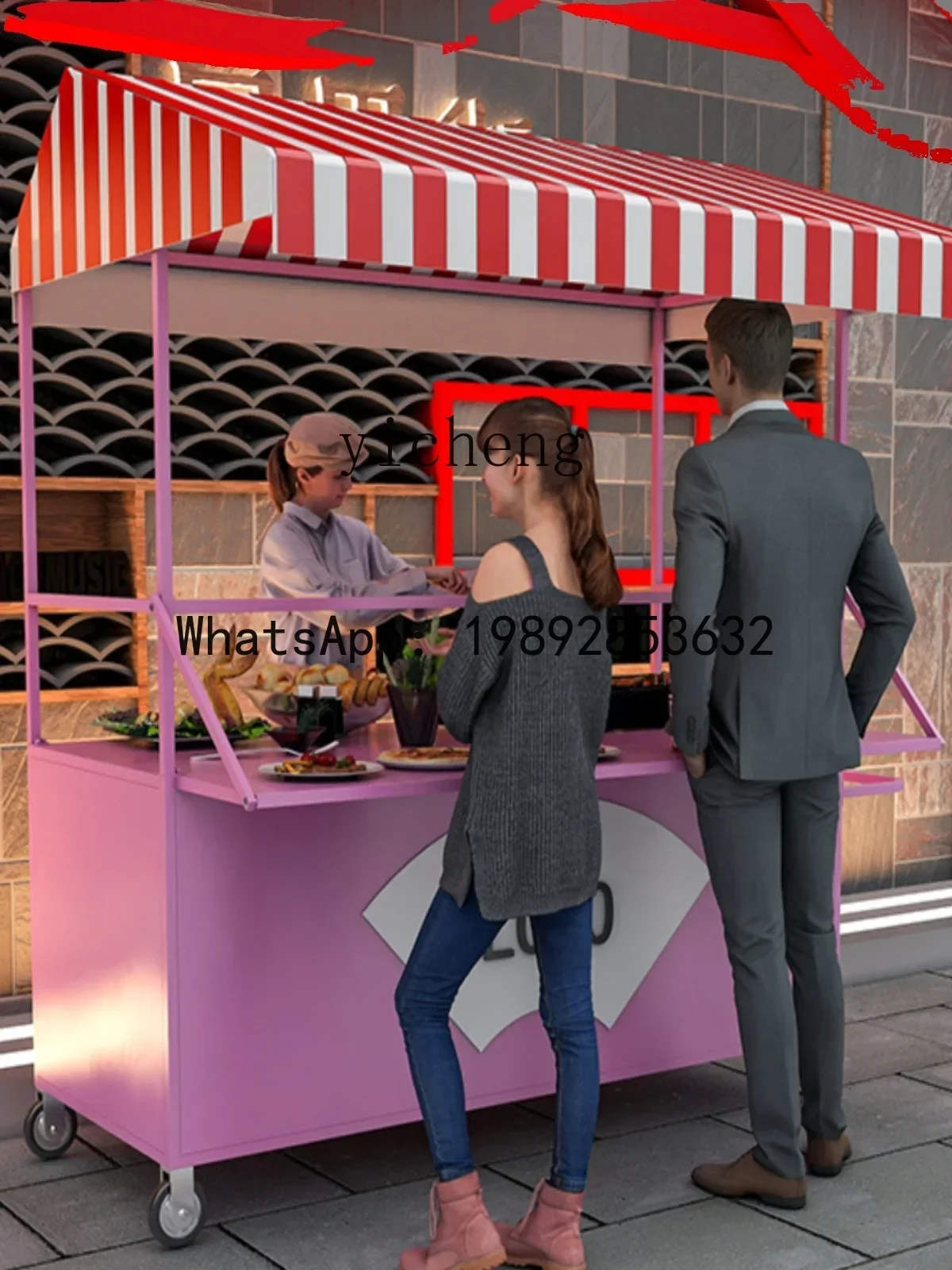 Iron Float Outdoor Market Stall Car Stall Trolley Night Market Mobile Booth Trolley
