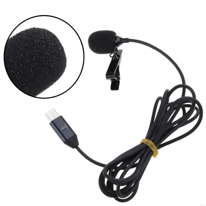 Microfone clipe à prova E65C com estendido para câmera 360