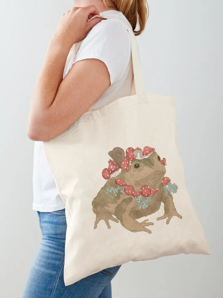 

Mushroom Frog Tote Bag Women's bags hand bag ladies Handbags women canvas bags