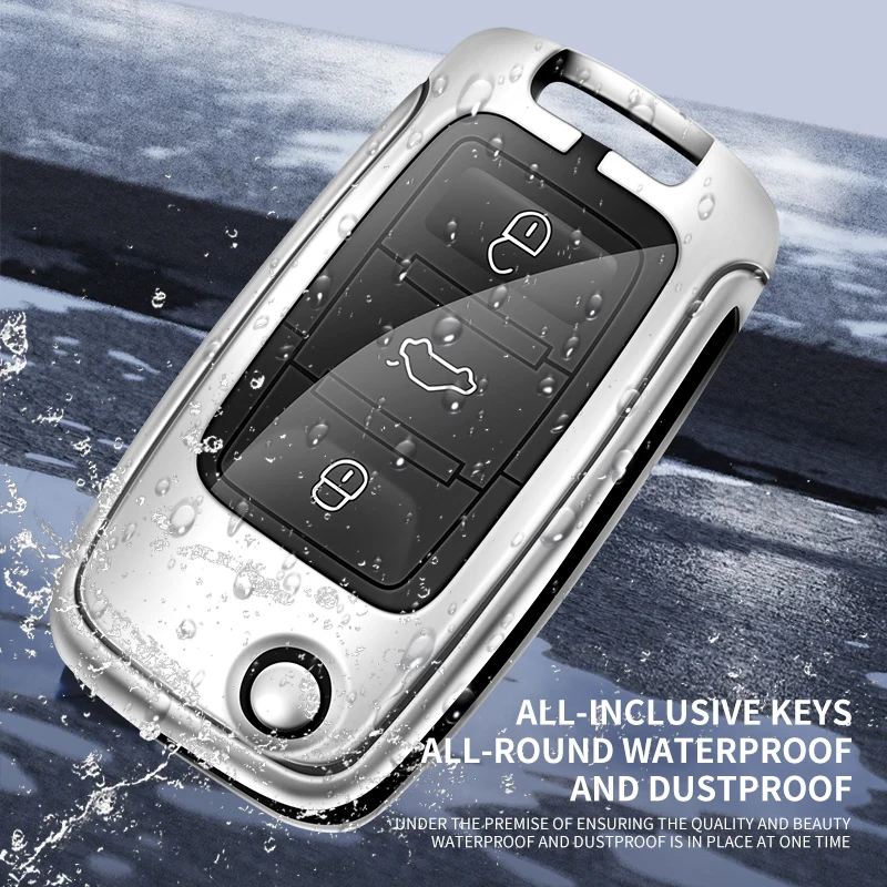Leather Car Key Case Cover Shell For Volkswagen VW Polo Golf Passat Tiguan Beetle Caddy T5 Up Eos Skoda Octavia Seat Leon Altea