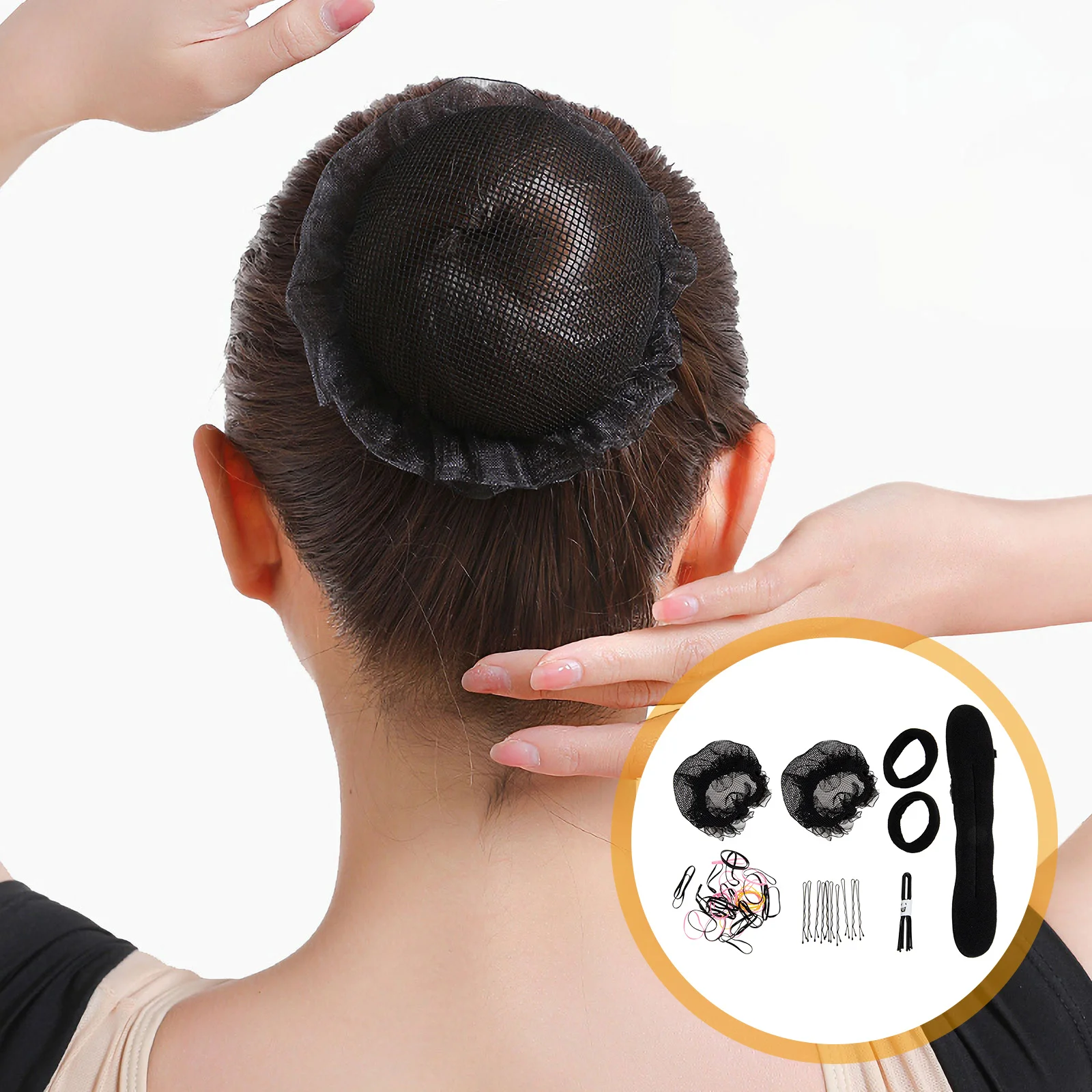 

1 set 1 For Women Invisible Elastic Fine Mesh Hold Most Bun Invisible Nets Hair Nets For Buns Net Hair Bun Net Set Set