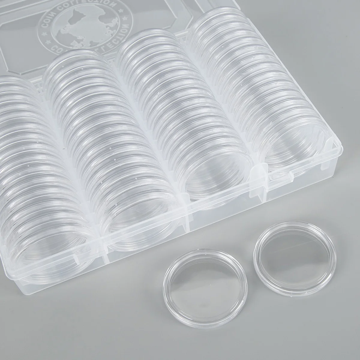 

1 комплект, 60 шт., прозрачный чехол-держатель для монет, 41 мм, прозрачный памятный коллекционный ящик для хранения монет, коллекционные принадлежности