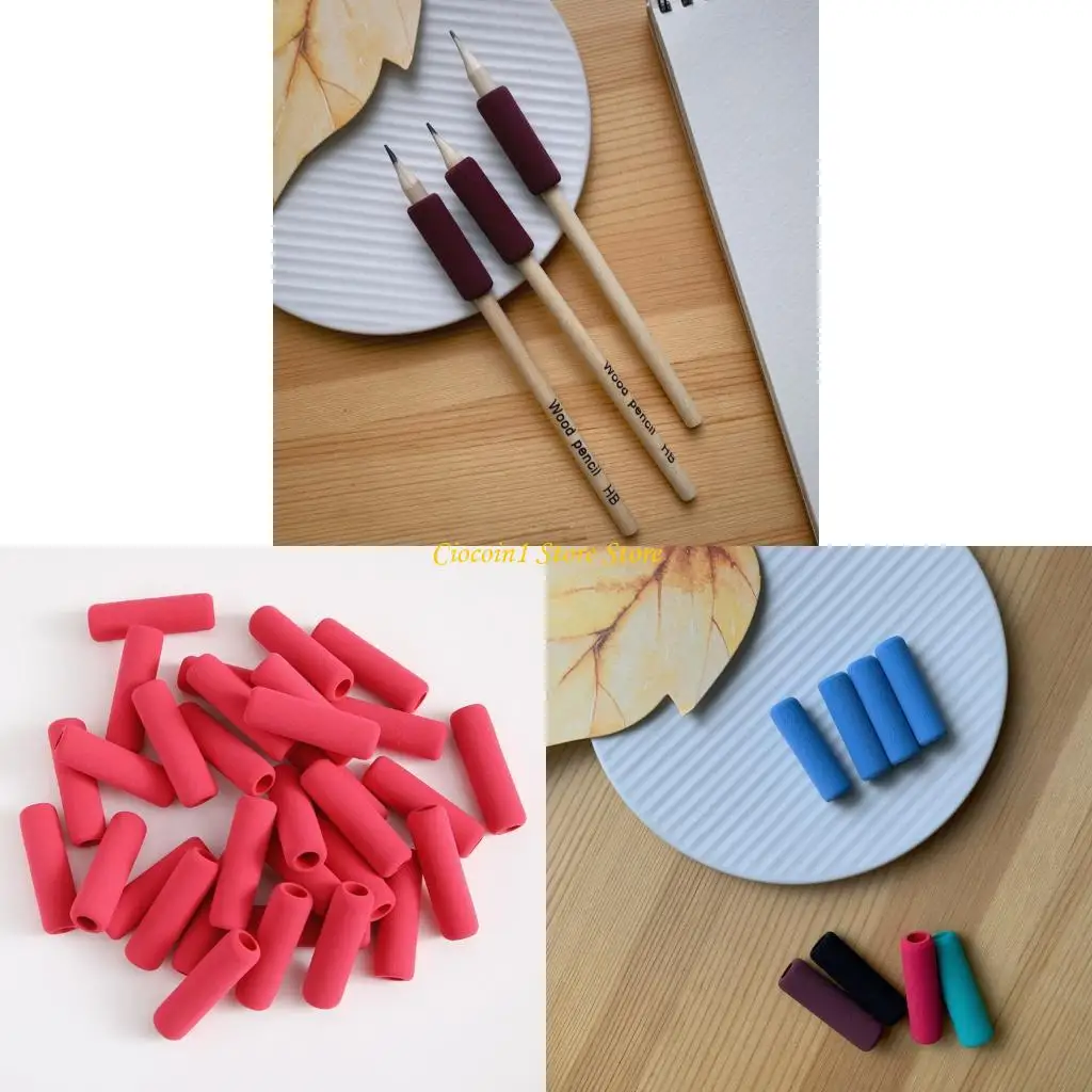 

10 шт., держатель для карандашей, ручки, карандаши, эргономичное пособие для письма, пенопластовая ручка для ручек для детей дошкольного возраста, малышей