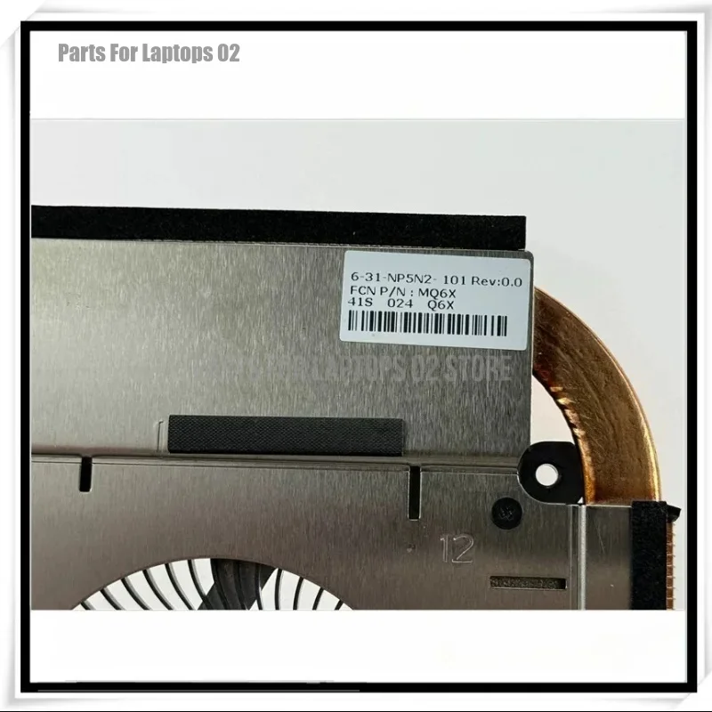 L+New Laptop CPU+GPU Radiator with fan set for CLEVO 6-31-NP5N2-101 P/N: MQ6X Fan Cooler Module DC5V 0.5A